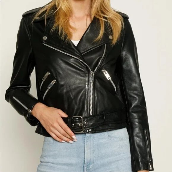 Walter Baker Allison Leather Moto Jacket. XL - Picture 1 of 16